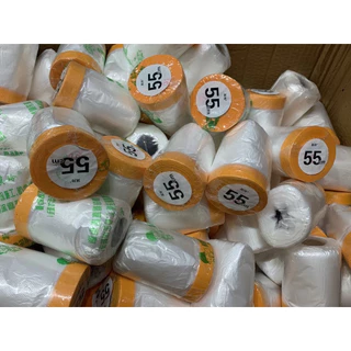 ฟิล์มพลาสติกคลุมฝุ่น PE หนา 50 ไมครอน ป้องกันฝุ่นและสีเปื้อน ใช้งานสะดวก พลาสติกปิดพ่นสี มีเทปกาวในตัว กันรอย กันน้ำ แบบ