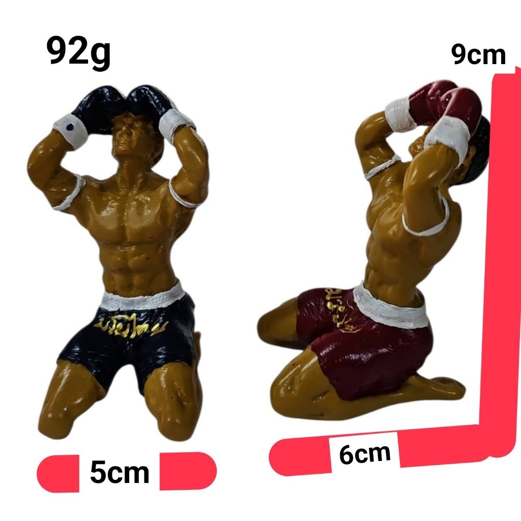 VMรูปปั้นนักมวยไทยไหว้ครูเรซิ่น ของตกแต่งบ้านสไตล์ไทย ของฝากไทย Muay Thai Wai Kru Statue