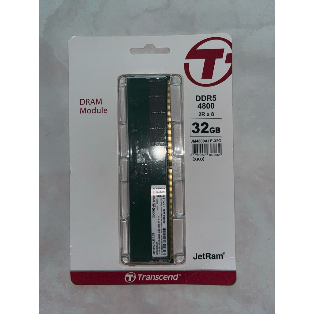Ram Transcend DDR5 4800 32GB JetRam DRAM
