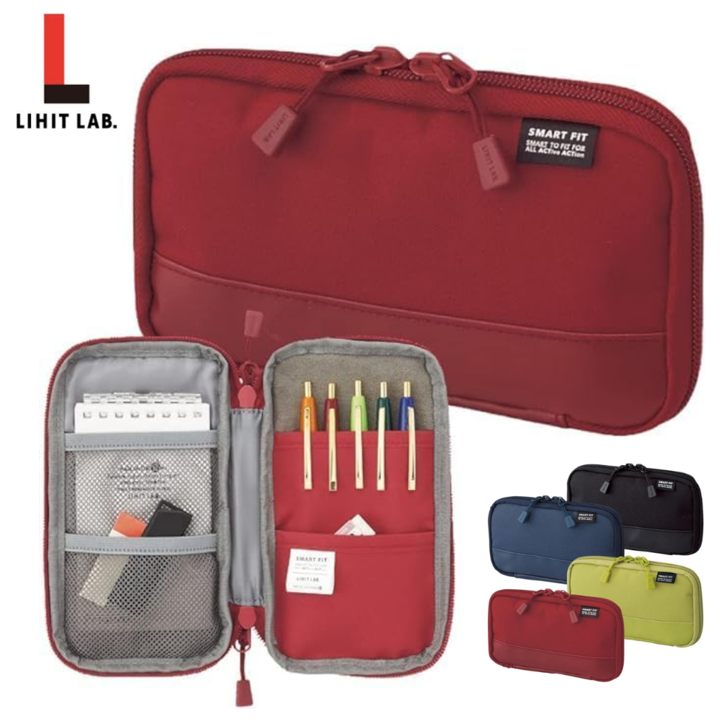 Lihit Lab Stationery Gadget Storage กระเป๋าใส่ปากกาขนาดกะทัดรัด สีกรมท่า A7687-11