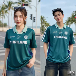 ZUZA - Jersey Thailand Collection เสื้อโปโลคอปก แขนสั้น " ทีมไทยแลนด์ " ทรงโอเวอร์ไซส์ เนื้อผ้าไมโครฯ สวมใส่สบาย