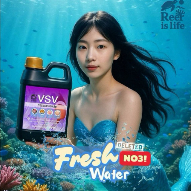 VSV Carbon Source แหล่งคาร์บอนสูตรเข้มข้นสำหรับตู้ปลาทะเล ช่วยลดของเสีย กำจัดสาหร่าย และฟื้นฟูคุณภาพน้ำให้ใสอีกครั้ง