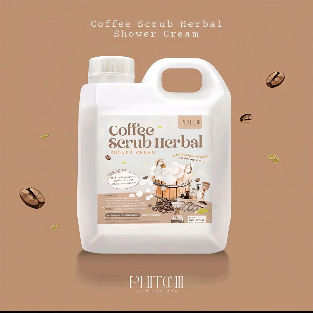 สครับพิชชี่สูตรกาแฟ ขนาด 1,000 ml (1 ลิตร)