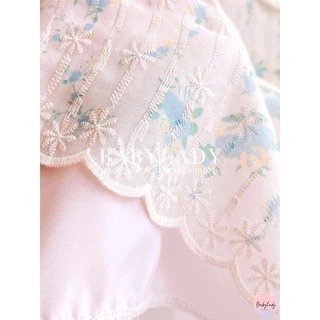 [BB 022] ชุดคลุมท้อง | BABYLADY ♡ – ผ้าคอตตอนปักลายดอกไม้ คอปกหวาน ทรงระบาย มีซับใน
