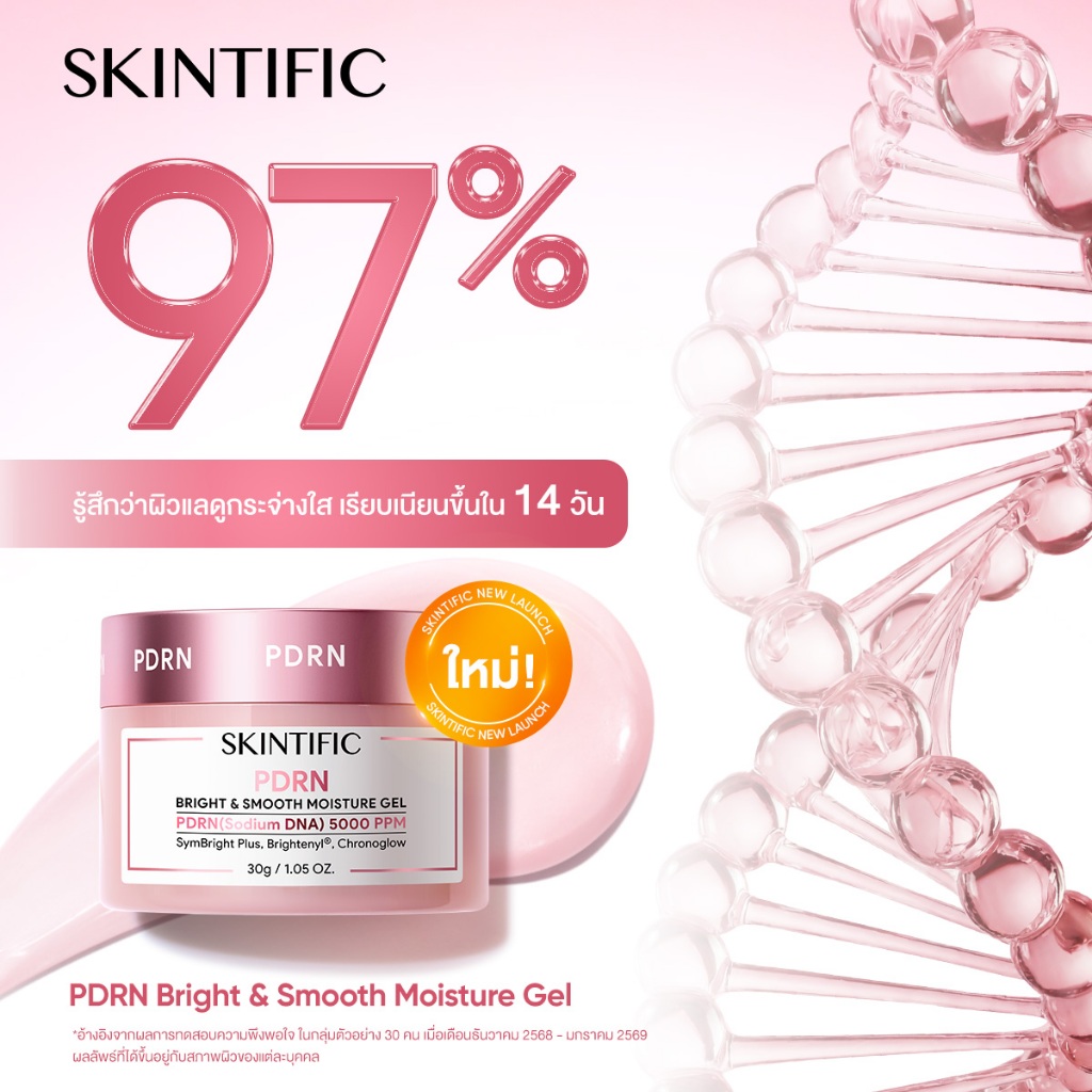 SKINTIFIC PDRN Bright & Smooth Moisture Gel รีวิวเจลบำรุงผิวใส ลดรอย