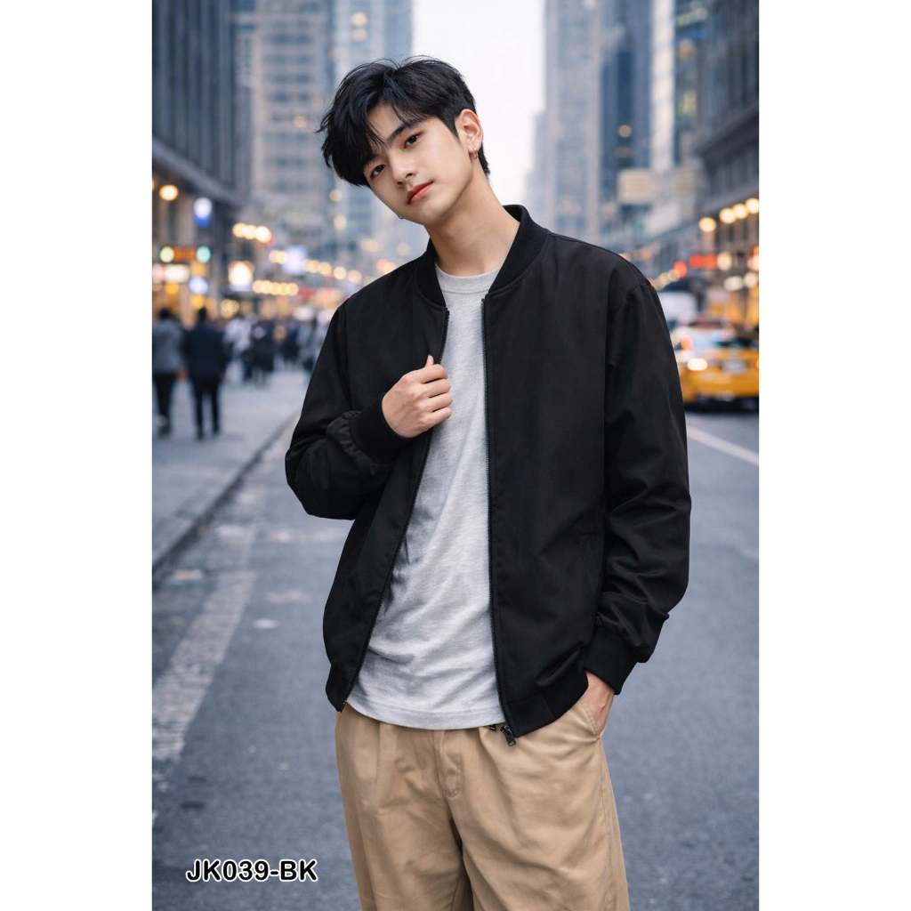 seven_brandz แจ็คเก็ตแฟชั่นผู้ชาย เสื้อกันหนาวบาง สไตล์เกาหลี ใส่ได้ทุกฤดู แมทช์ง่าย ใส่สบาย JK039