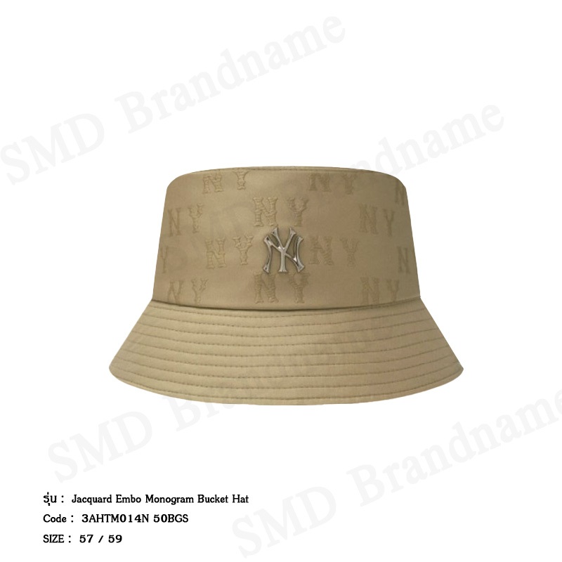 MLB หมวกบักเก็ต รุ่น Jacquard Embo Monogram Bucket Hat Code: 3AHTM014N 50BGS