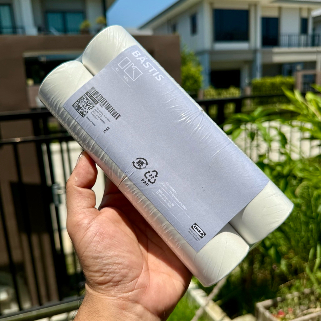 [ส่งทันที🚀] รีฟิลลูกกลิ้งเก็บขน เก็บฝุ่น อิเกีย แท้ 100% IKEA BÄSTIS เบสติส ลูกกลิ้งเก็บขนสัตว์ ขนแมว แพ็ค 4 ม้วน 44เมตร