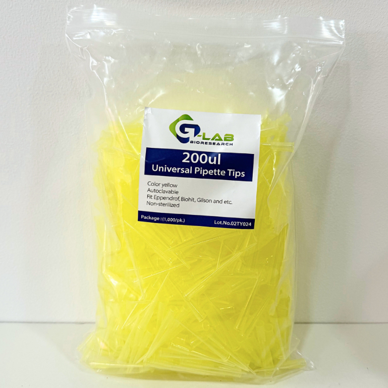 Pipette Tips 200 uL Yellow ปิเปตทิป (Universal Pipette Tips) ยี่ห้อ Glab