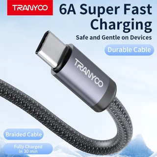 TRANYOO S20 สายชาร์จเร็ว ดีไซน์สายถักทนทานกันสึกหรอ ชิปอัจฉริยะป้องกันความร้อนอัตโนมัติ รองรับทั้ง ไอโฟน และ แอนดรอยด์