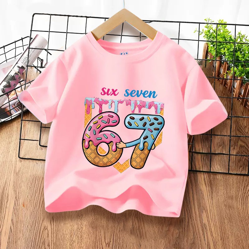 H1364(ส่งจากไทย)เสื้อยืดเด็กแขนสั่ง ลายแฟชั่นสวยน่ารัก.ใส่ได้ทั้งเด็กชายและเด็กหญิง