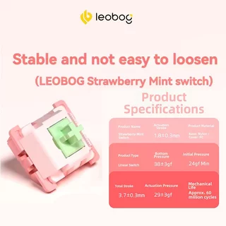 LEOBOG สวิตช์คีย์บอร์ด (Switch Keyboard) รองรับ 5Pin POM สำหรับ DIY Keyboard Mechanical x 10ชิ้น
