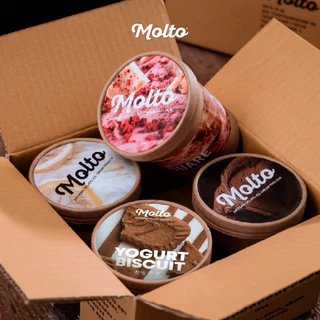 ‼️Set 4 ถ้วย ส่งฟรี‼️ มอลโต้ ไอศกรีม 16 ออนซ์ - Molto Premium Gelato - Ice cream 16 oz.