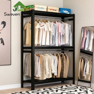 Sweven Home ราวตากผ้า ราวผ้า ลาวตากผ้า ตู้เสื้อผ้า เก็บเสื้อผ้าในห้อง ราวแขวนเสื้ออเนกประสงค์ แข็งแรง ประกอบง่าย