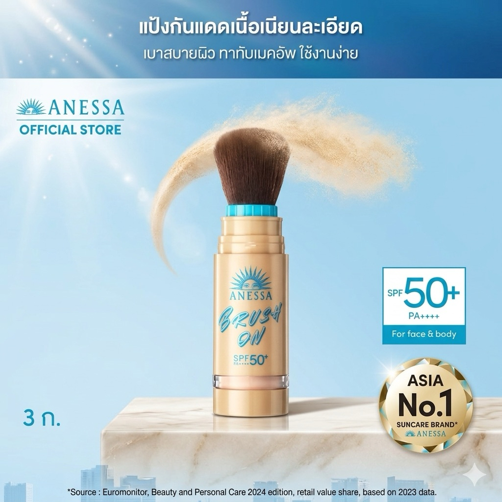 🔥พร้อมส่ง🔥 ใหม่! แป้งกันแดด ANESSA Perfect UV Brush-on Powder SPF50+ PA++++ ของแท้นำเข้าจากญี่ปุ่น