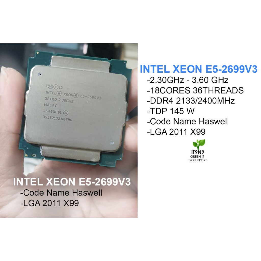 CPU Xeon E5 2699 V3 2.30GHz-3.60GHz 18Cores 36Threads LGA 2011 V3 V4 X99