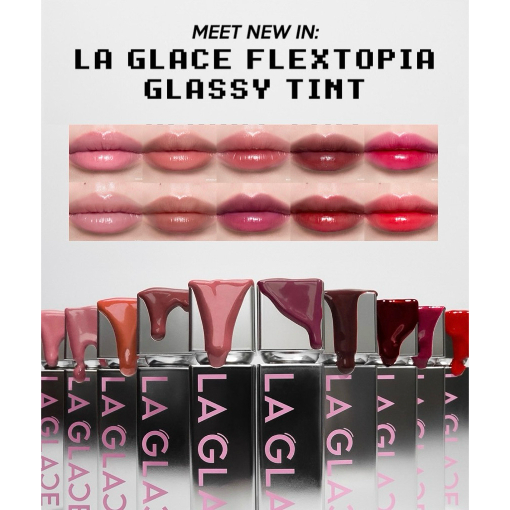 (ของแท้💯) Laglace Flextopia Glassy Tint ❤️‍🔥ลิปทินท์ลากลาสเนื้อกระจก วาวบางเบาสบายปาก จัดส่ง1-2วัน