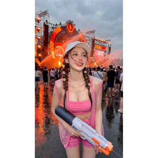 💦พร้อมส่ง💦เซตสงกานต์ 3ชิ้น เกาะอกมีฟองนม กางเกงขาสั้น เสื้อก…