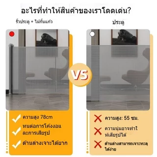 รั้วกั้นสัตว์เลี้ยง รั้วแมวและสุนัข 2.0 รุ่นอัพเกรด สัตว์เลี้ยงความปลอดภัยแยกประตูพับเก็บง่ายแมววิ่งป้องกันอุปสรรค