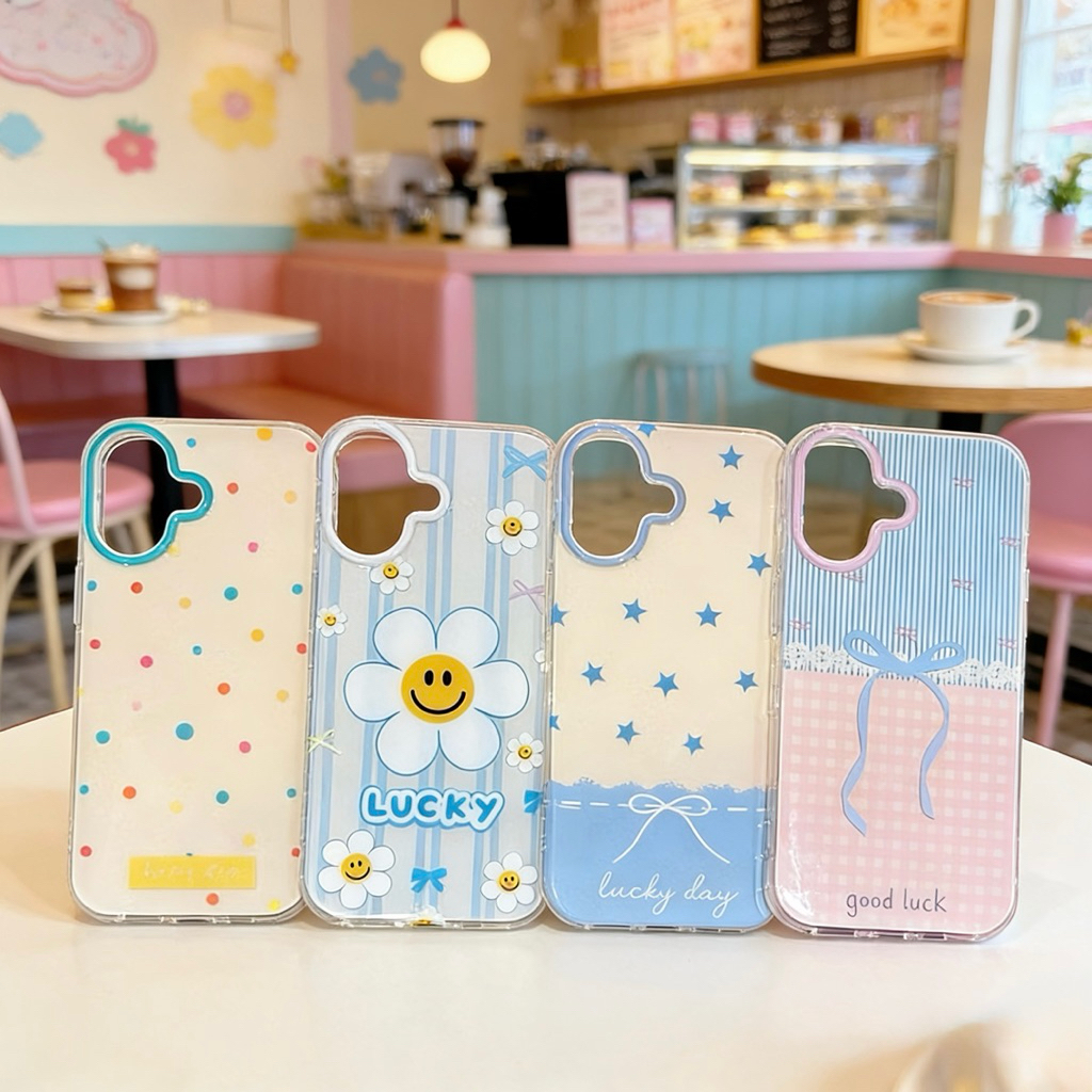 เคส LUCKY พาสเทล ลาย สำหรับรุ่น IPHONE 11 12pm 13 13pm 14 14+ 14pm 15 15+ 15pm 16 16pm 17 17pro 17pm