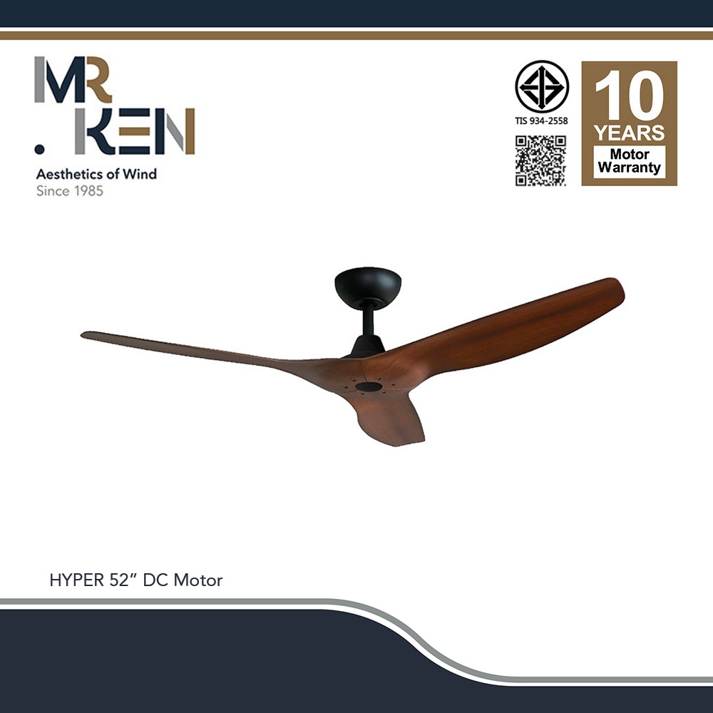 พัดลมเพดาน MR KEN รุ่น HYPER DC Motor ขนาด 52" พร้อมรีโมทคอนโทรล