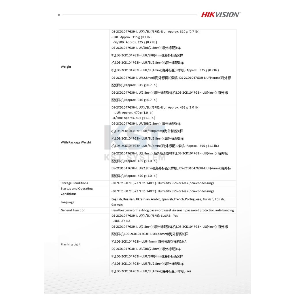 DS-2CD1047G3H-LIU (เลือกเลนส์) กล้องวงจรปิด Hikvision ColorVu 3.0 Hik Ai-ISP IPC 4MP PoE (ไมค์) รูปที่ 8