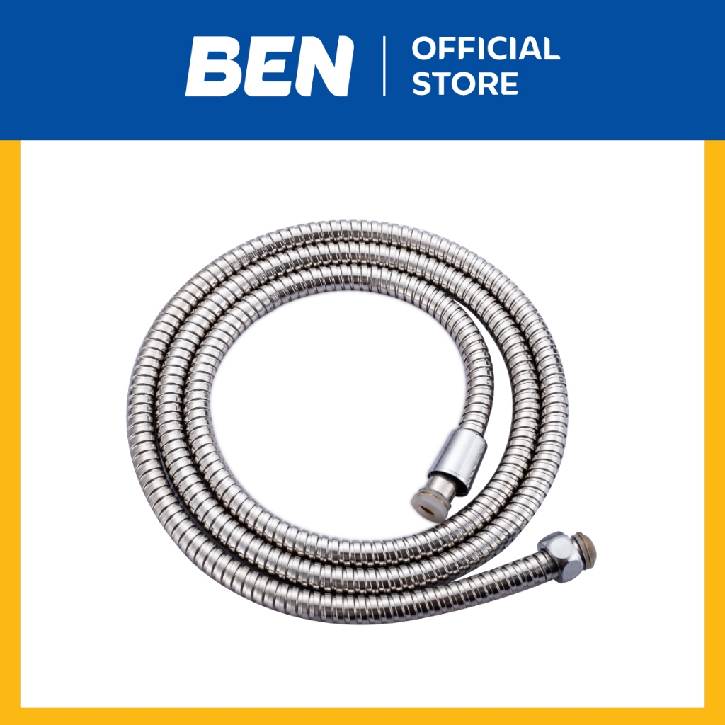 BEN 900A5656 900A7559 900A2356 สายฝักบัว สแตนเลส 304 ทนแรงดันน้ำสูง รับประกันไม่รั่วซึม 5 ปี ขนาด 120/150/200 cm