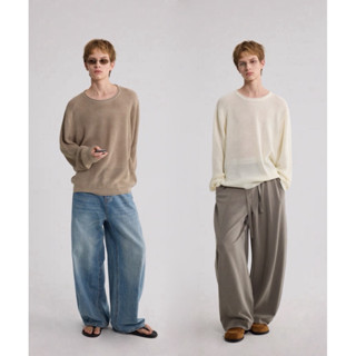 STRM Light Structure Knit เสื้อถักทรงหลวมแขนยาว