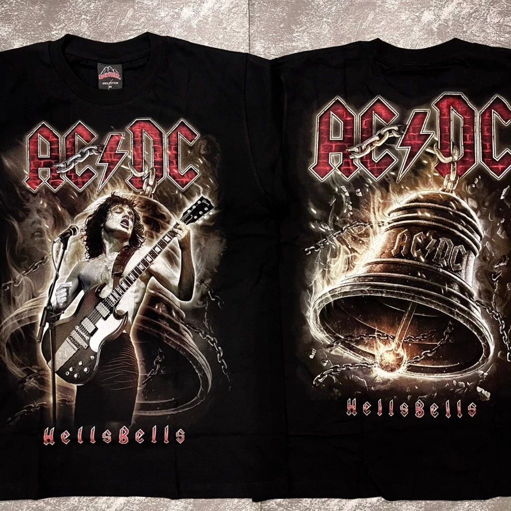 เสื้อยืดACDCระฆัง(ป้ายRocktee เรืองแสง) ผ้าCotton100