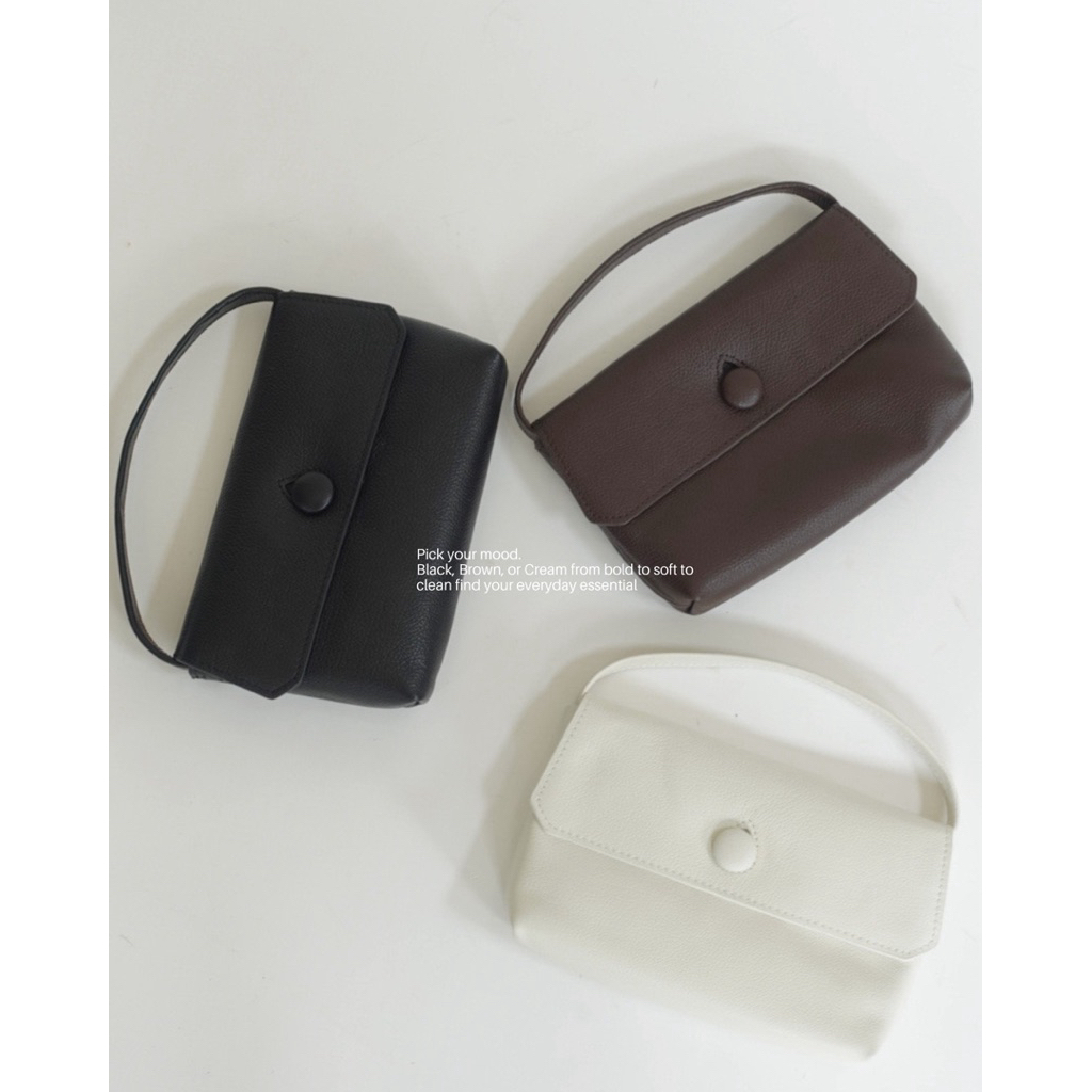 (พร้อมส่ง) picke | Pocky bag #picke015 กระเป๋าหนังแกะแท้ กระเป๋าถือใบเล็ก