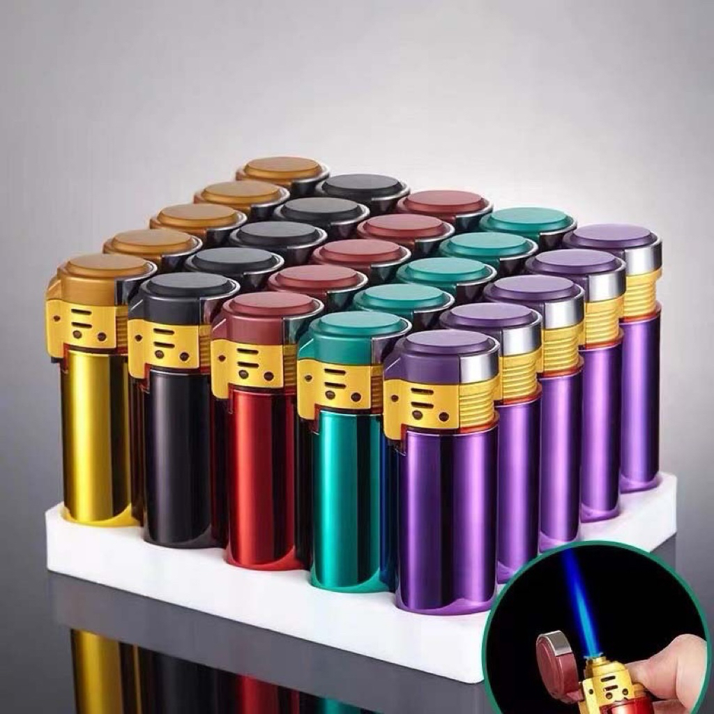 ไฟแช็กไฟฟู่ แบบมีฝาปิดรุ่นใหม่(สุ่มสี) สีสวยๆ วัสดุดี