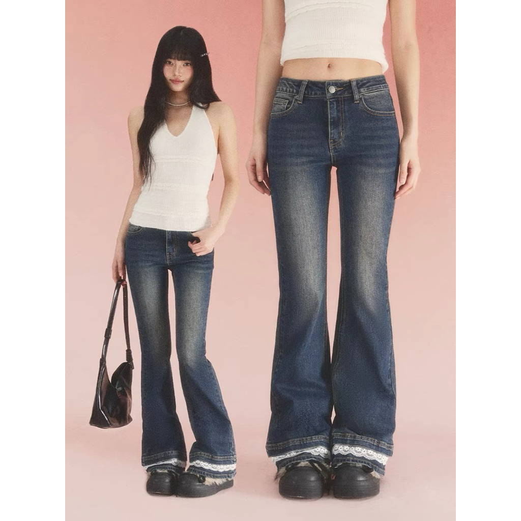 Weekendhub♡พร้อมส่ง/pre-order Retro Jeans กางเกงยีนส์ขาม้า 2ทรง 💟จากช็อปแท้💯