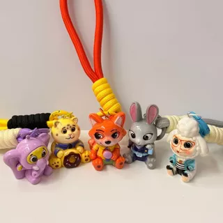 พวงกุญแจตุ๊กตา Zootopia สุดน่ารัก เซต 5 สไตล์ (จูดี้, นิก) งานละเอียด พร้อมสายคล้องมือ พร้อมสายคล้องมือสีสดใส