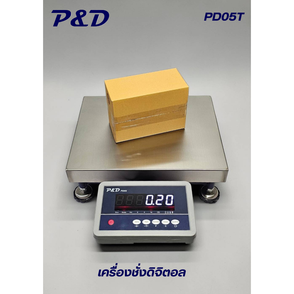 เครื่องชั่งดิจิตอล ยี่ห้อ P&D รุ่น PD05T , 30kg., 60kg., 100kg., 150kg.  ขนาดแท่นชั่ง 30 x 40 ซม.