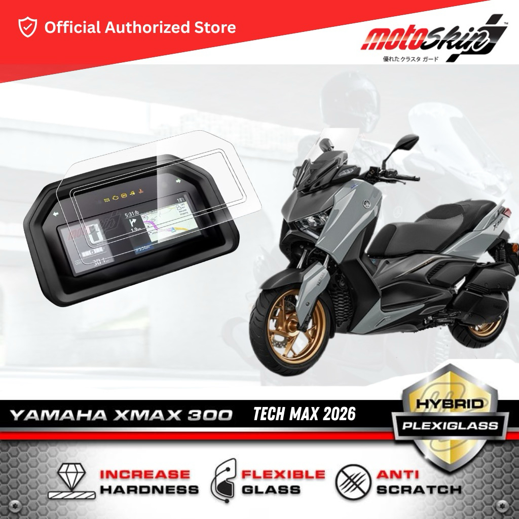 🛵ฟิล์ม Nano Flexglass กันรอยหน้าปัด Yamaha Xmax 300 2026 Techmax TFT By Motoskin