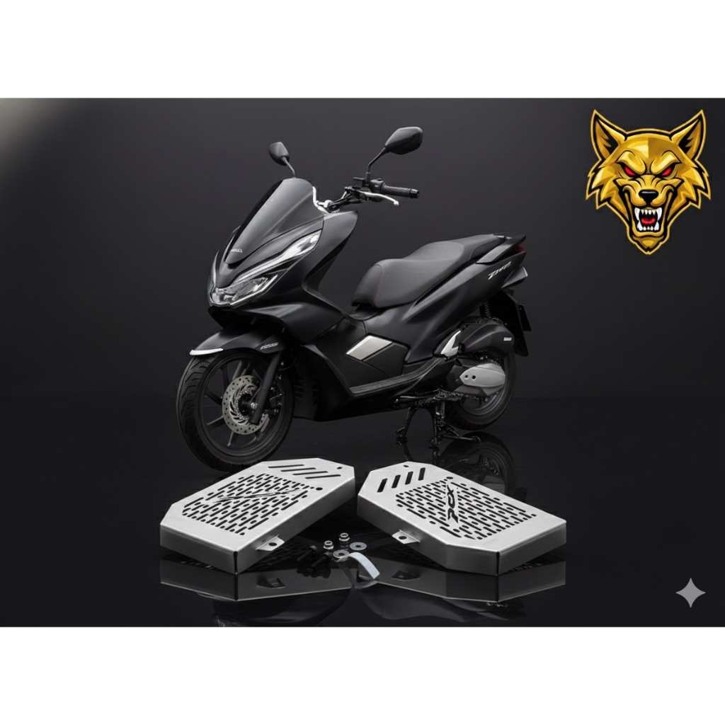 การ์ดหม้อน้ำ Honda PCX 160 ทรง VZ สเตนเลส VZ การ์ดกันหม้อน้ำ PCX 160😁nh😁