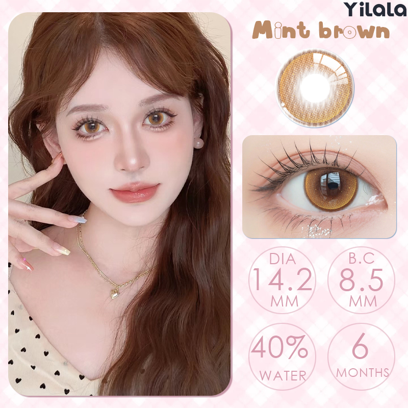 【มาใหม่】ค่าสายตาสั้น คอนแทคเลนส์ขนาดมินิ 🌷คอนแทก คอนแทคเลนส์ Mini Size 14.0mm-14.5mm สามารถใช้งานได้นาน 6 เดือน