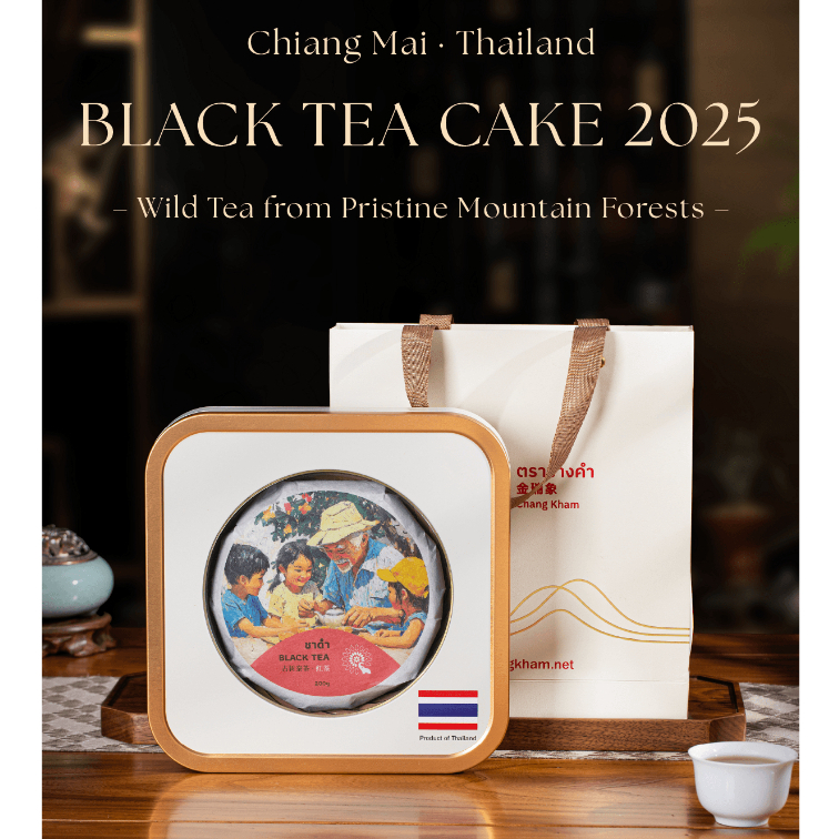 ชาป่าอัดแผ่นชนิดชาดำจากเชียงใหม่2025 清迈野生红茶饼200g  Will Black Tea From ChiangMai (Cake)