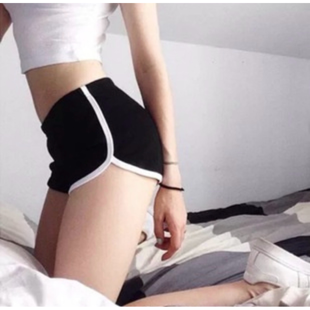 xamp! ไซส์สาวอวบกางเกงขาสั้นทรงสปอร์ตผู้หญิงสาวอวบ ใส่ออกกำลังกาย ขาสั้นแถบสีใส่สบาย เก็บเงินปลายทางได้ค่ะ