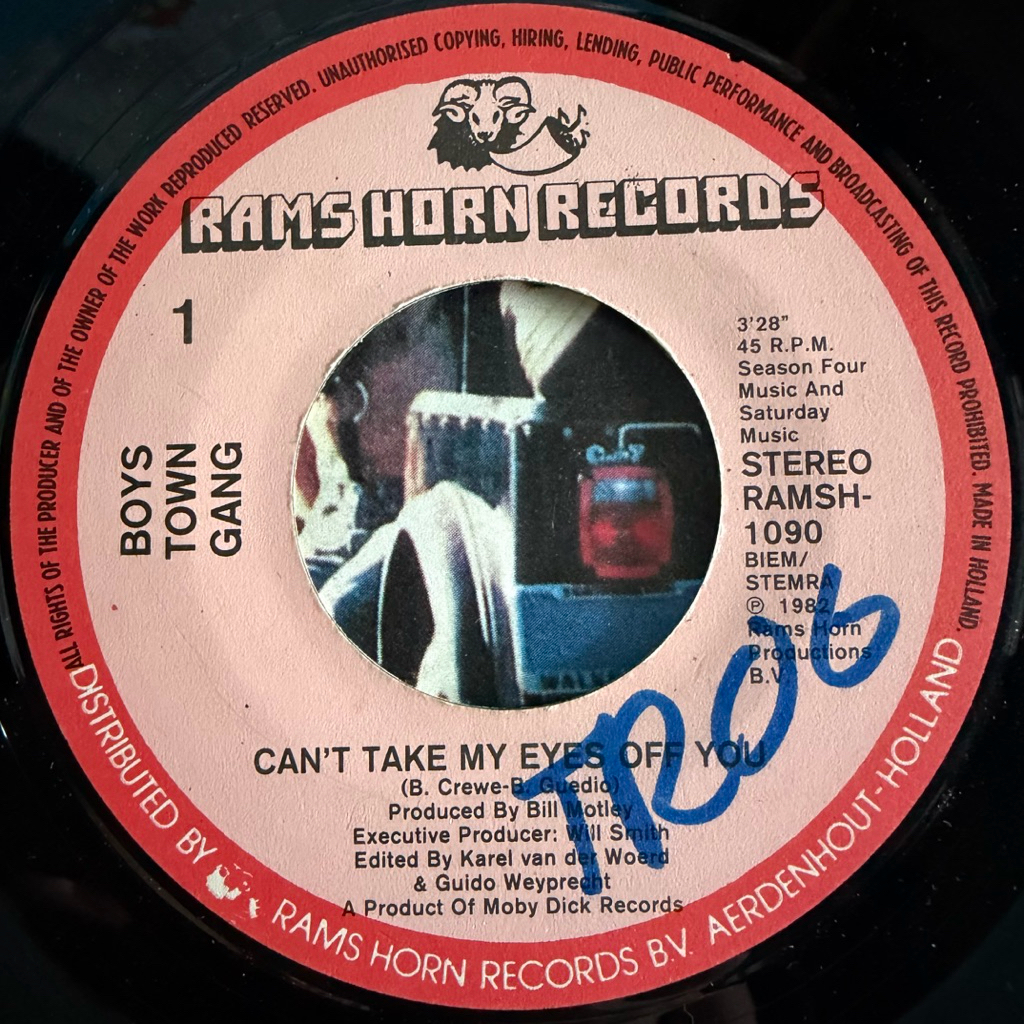แผ่นเสียง Boys town gang – Can’t take my eyes off you vinyl lp 7”(VG+) ราคา ถูกที่สุด ดีลบีเคเค แกลเลอรีภาพที่ 2