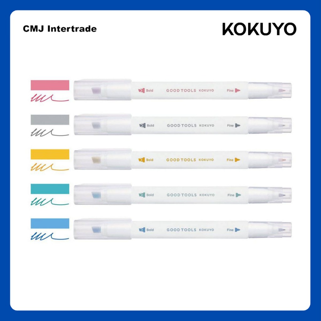 KOKUYO GOOD TOOLS 2 Way Marking ปากกามาร์คเกอร์ ปากกาไฮไลท์ เน้นข้อความ 2 หัว