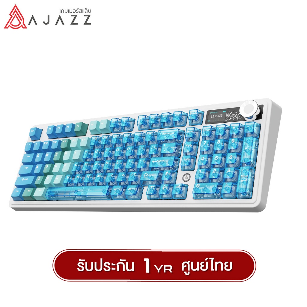 คีย์บอร์ดเกมมิ่ง Ajazz AK980 V2 Pro 8K+8K Gasket Tri-Mod Mechanical Keyboard รับประกัน 1 ปี