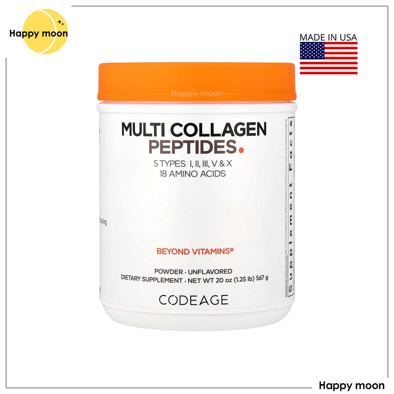 Codeage, Multi Collagen Peptides Powder, Unflavored, 20 oz (567 g)
