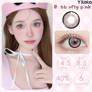 Colored contact lenses Yilala 💖 Big eye 💖 อมน้ำ40% แว่นสายตาสั้น0.00~-4.50 ทำให้ดวงตาของคุณใหญ่ และสว่า ง DIA14.0~14.5