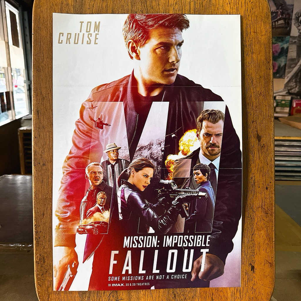 Mission Impossible Fallout มิชชั่นอิมพอสซิเบิ้ล ทอม ครูซ Tom Cruise โปสเตอร์เก่าสะสม รูปติดผนัง