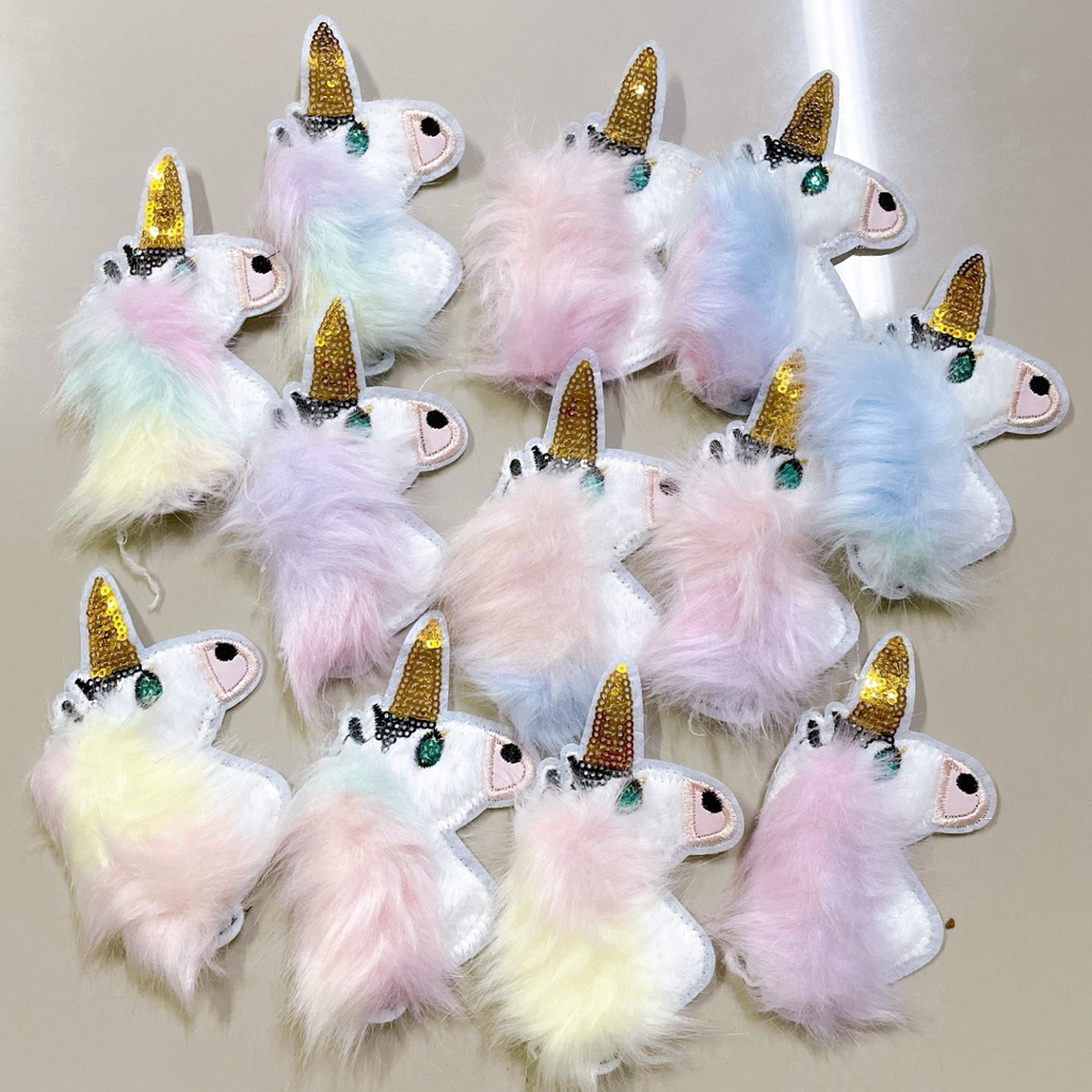 ยูนิคอร์นขนนิ่ม7x12cm สุ่มสี (เลือกสีไม่ได้แต่ละตัวสีไม่เหมือนกัน)