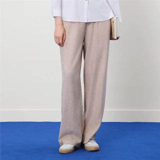 GIORDANO กางเกงขายาวผู้หญิง Women's Linen Viscose Pants 05416225
