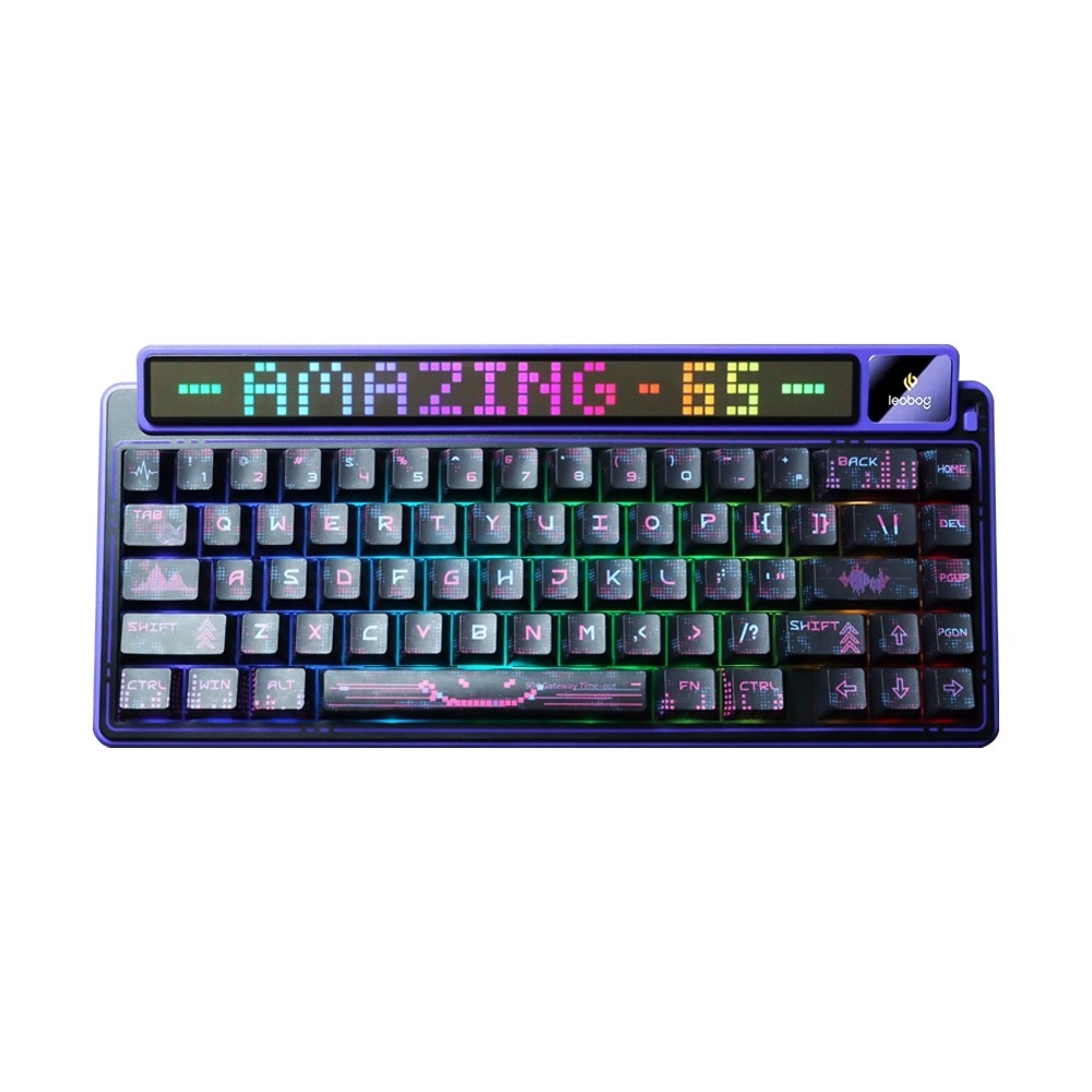 KEYBOARD WIRELESS BLUETOOTH AULA AMG65 PURPLE /EN (LIGHT SILENT SWITCH คีย์บอร์ด)