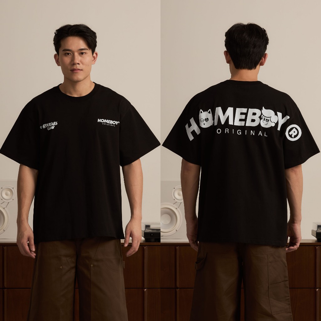 HOMEBOY เสื้อOVERSIZE HB.SIDEKICKS.ORIGINAL    คอตตอน100% ใส่ได้ทุกวัน