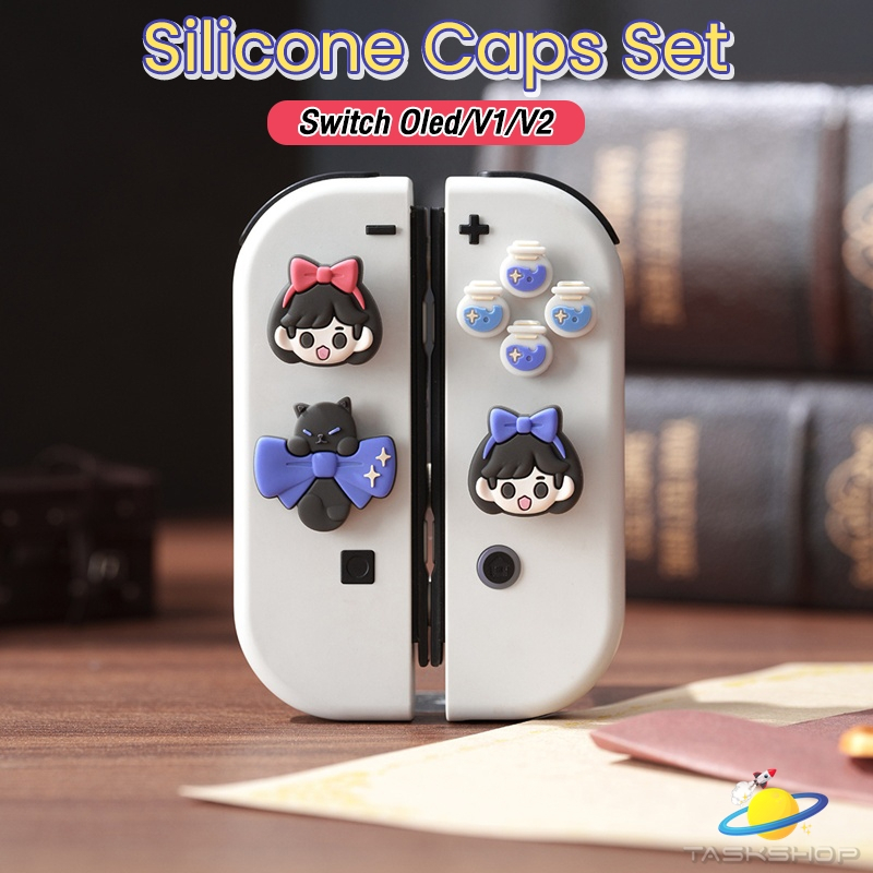 ปุ่มทิศทาง D-Pad + ABXY Nintendo Switch Oled/V1/V2 ลาย Magic Academy 🎮Set Joycon Controller Thumb Cap🎮